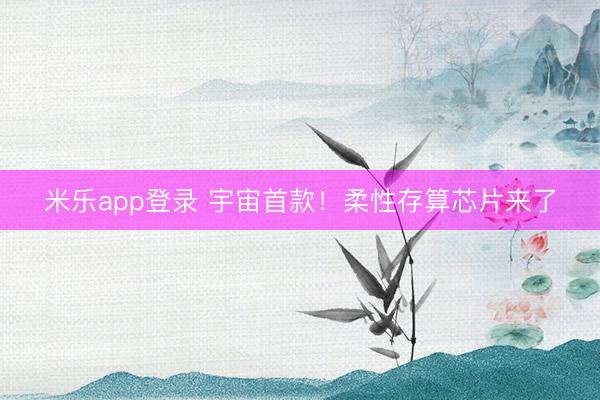 米乐app登录 宇宙首款！柔性存算芯片来了