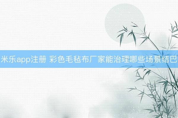 米乐app注册 彩色毛毡布厂家能治理哪些场景结巴