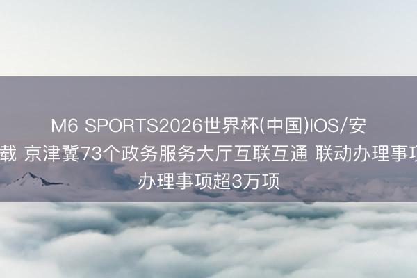 M6 SPORTS2026世界杯(中国)IOS/安卓官方下载 京津冀73个政务服务大厅互联互通 联动办理事项超3万项